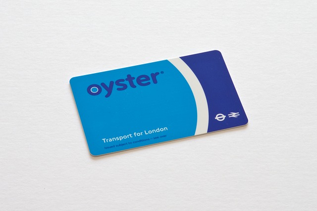 An Oyster card for paying travel on London’s public transport network